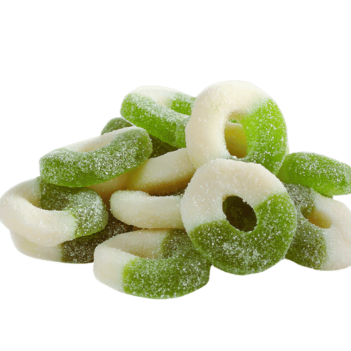 ¿Cuál es el contenido nutricional de las gomitas de manzana ácida?