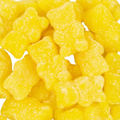 ¿De qué están hechos los ositos de goma amarillos?