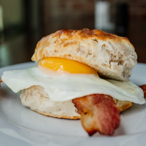 Assembling Your Sausage Egg and Cheese Biscuit
